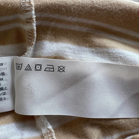 HOLLISTER CASUAL STRIPED SHORT SLEEVE EMBROIDERED CREW NECK BROWN SIZE XS - Picture 11 of 11